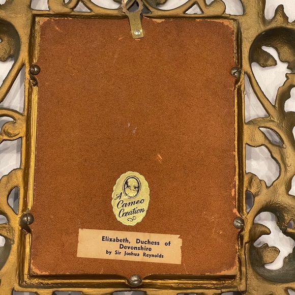 CAMEO CREATION 1940's Antique ART Hard Plastic Dark Golden Frames Portraits Set - Picture 11 of 16